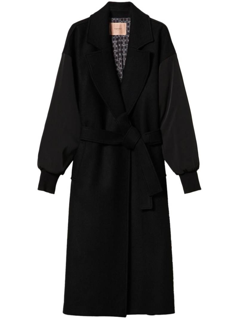 TWINSET belted coat - Black von TWINSET