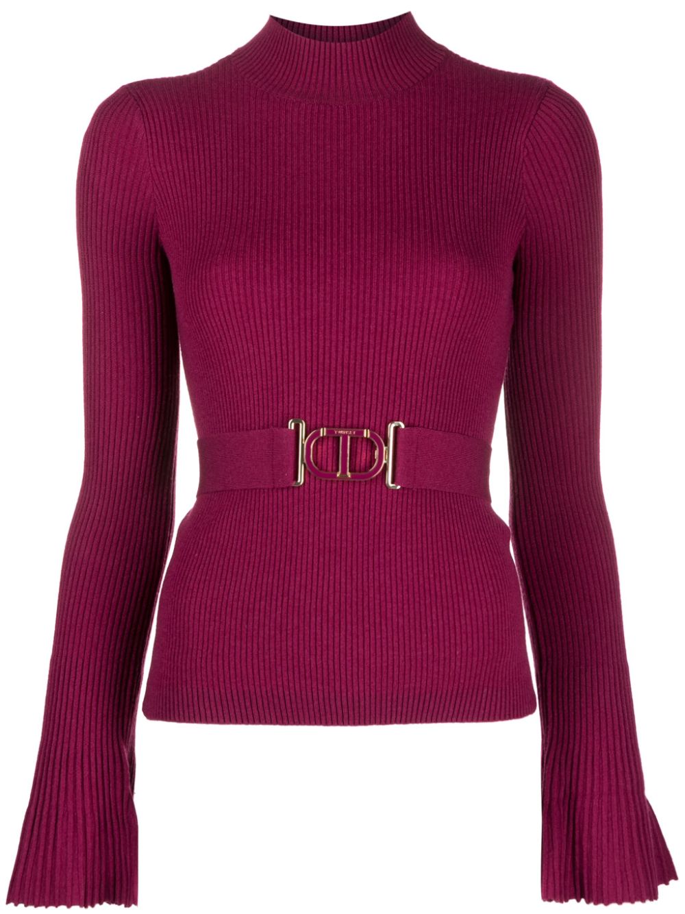 TWINSET belted-waist knitted jumper - Pink von TWINSET