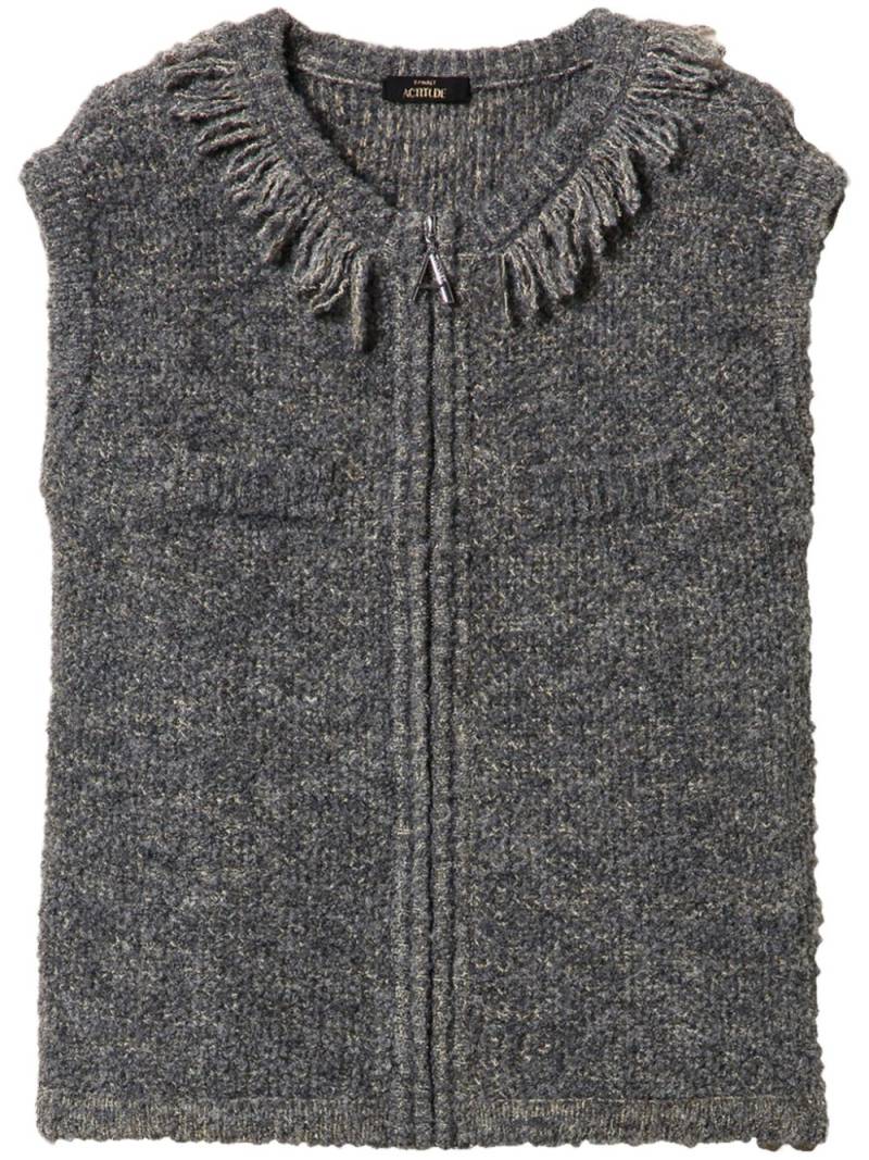 TWINSET bouclé gilet - Grey von TWINSET