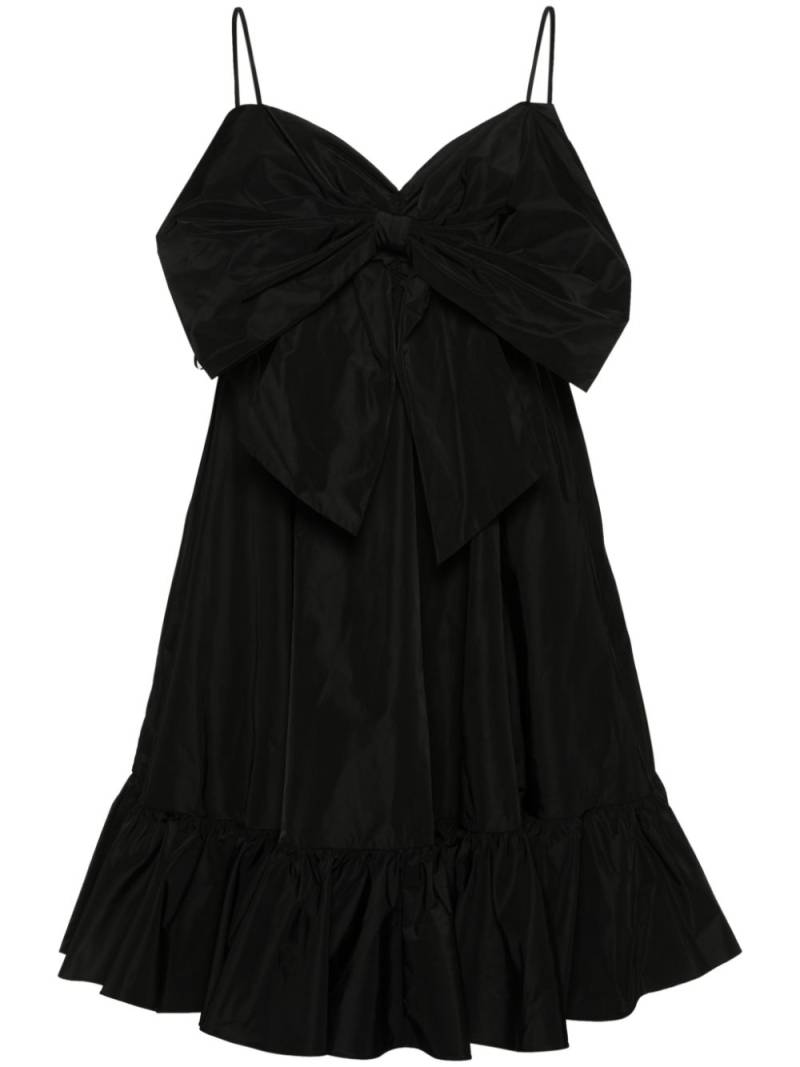 TWINSET bow-detail taffeta mini dress - Black von TWINSET