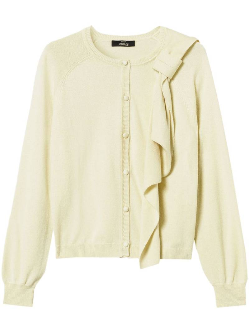 TWINSET bow-detailing knitted cardigan - Yellow von TWINSET