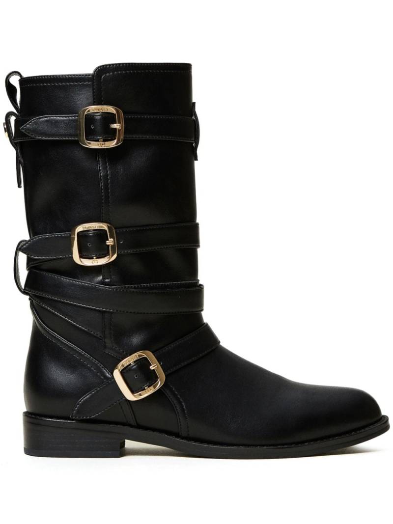 TWINSET buckle-strap biker boots - Black von TWINSET