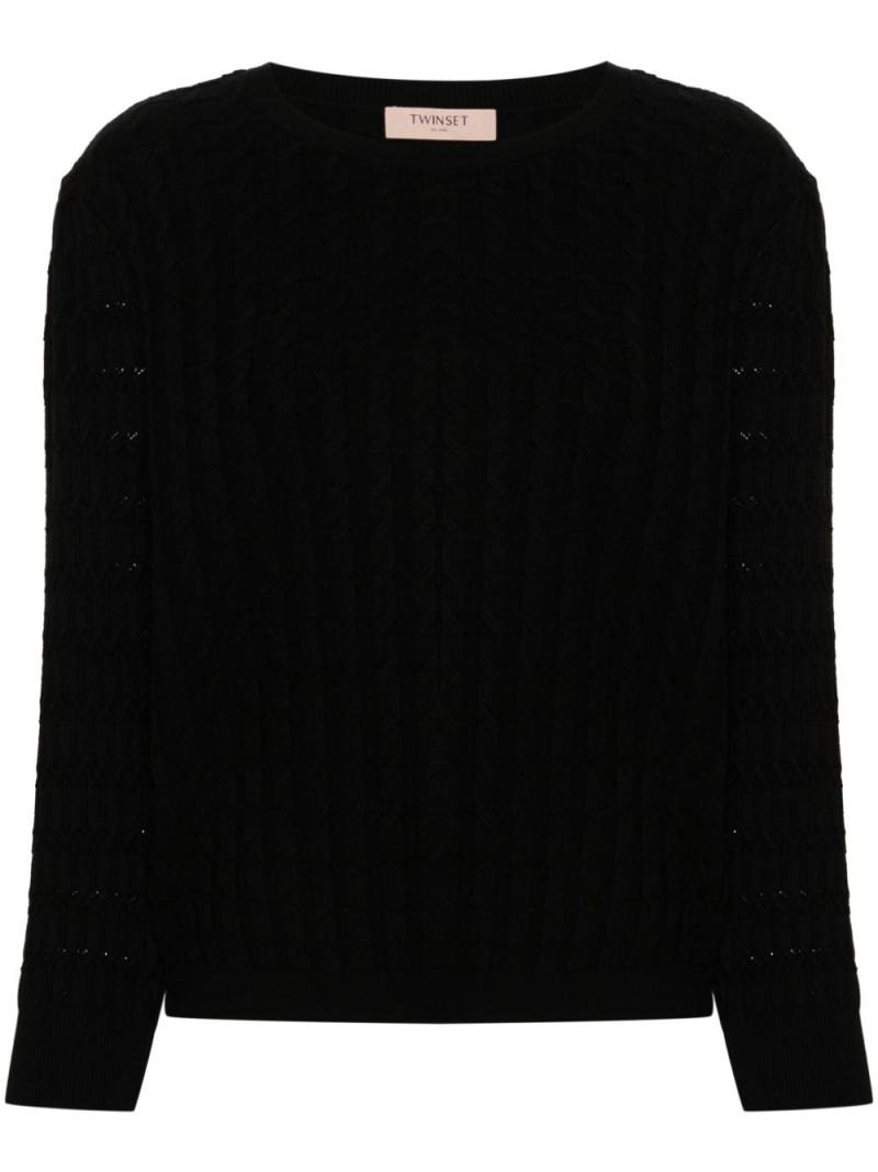 TWINSET cable-knit sweater - Black von TWINSET