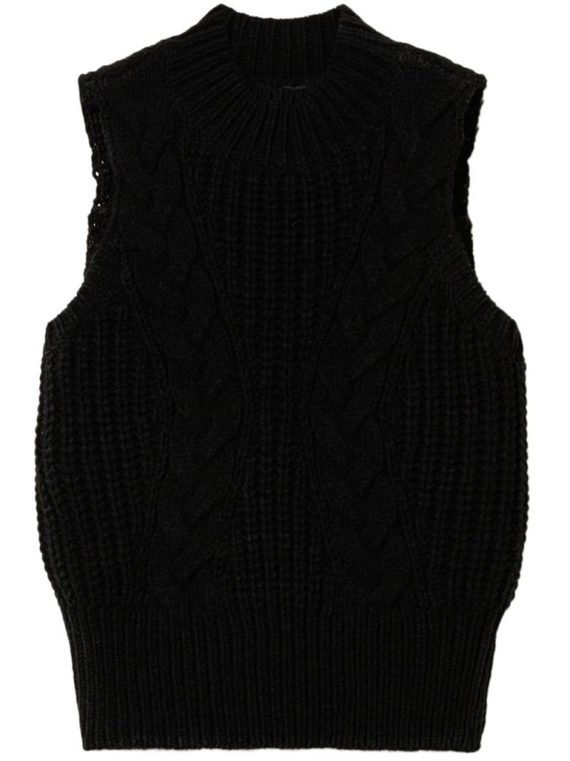 TWINSET cable knit top - Black von TWINSET