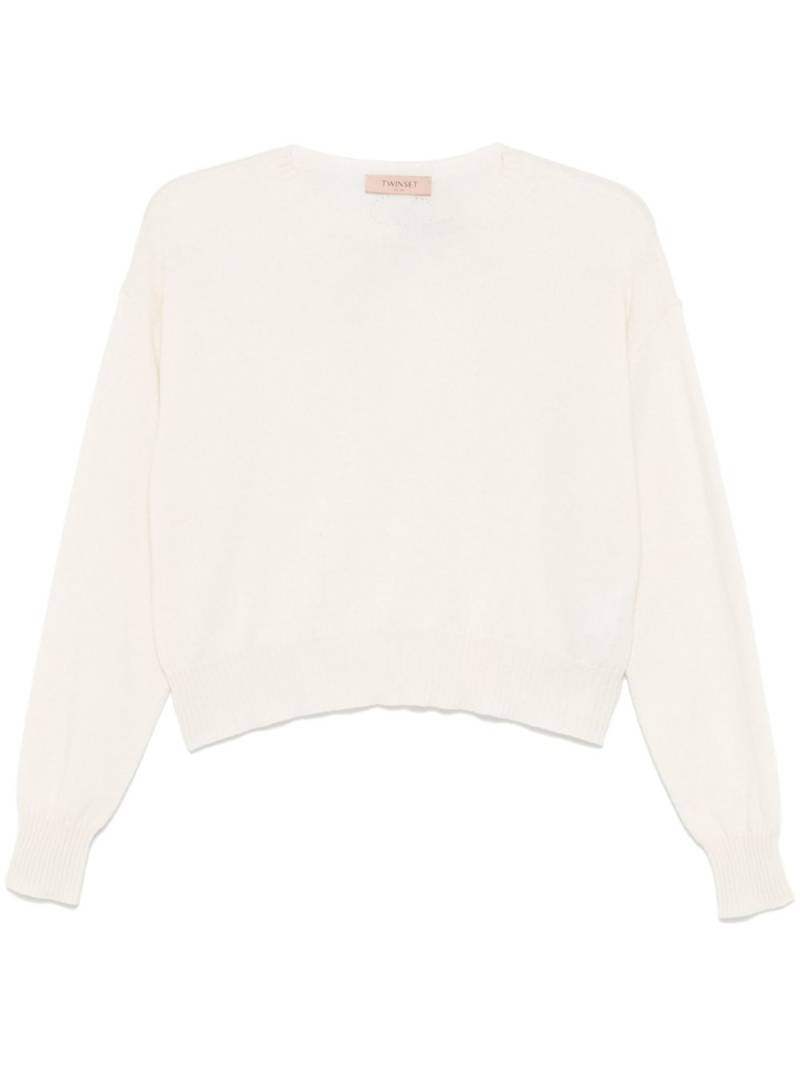 TWINSET crew-neck cashmere sweater - Neutrals von TWINSET