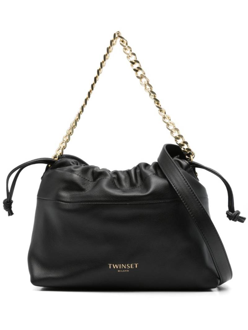 TWINSET chain-detail leather tote bag - Black von TWINSET
