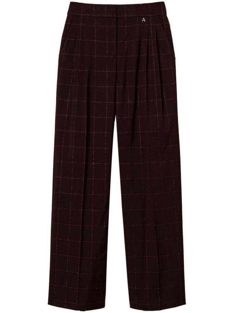 TWINSET check pattern palazzo trousers - Purple von TWINSET