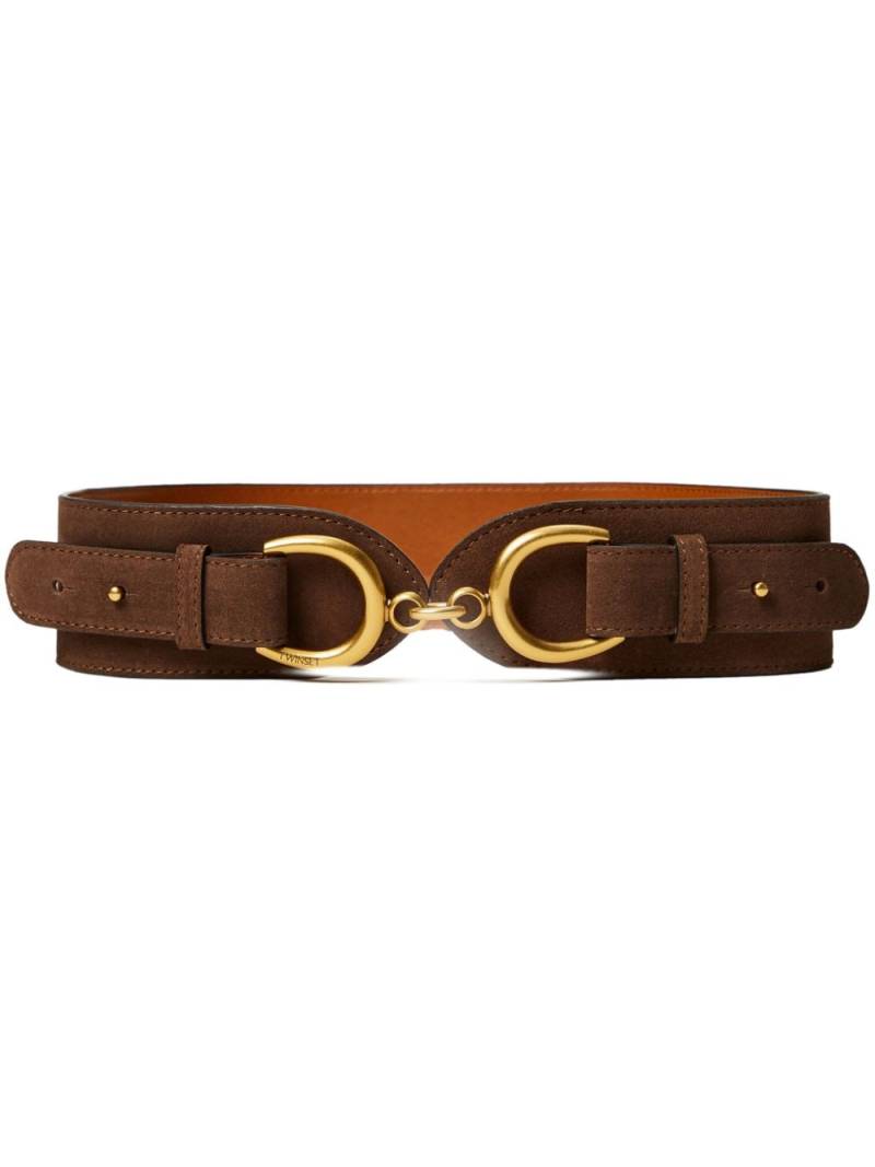 TWINSET clasp leather belt - Brown von TWINSET