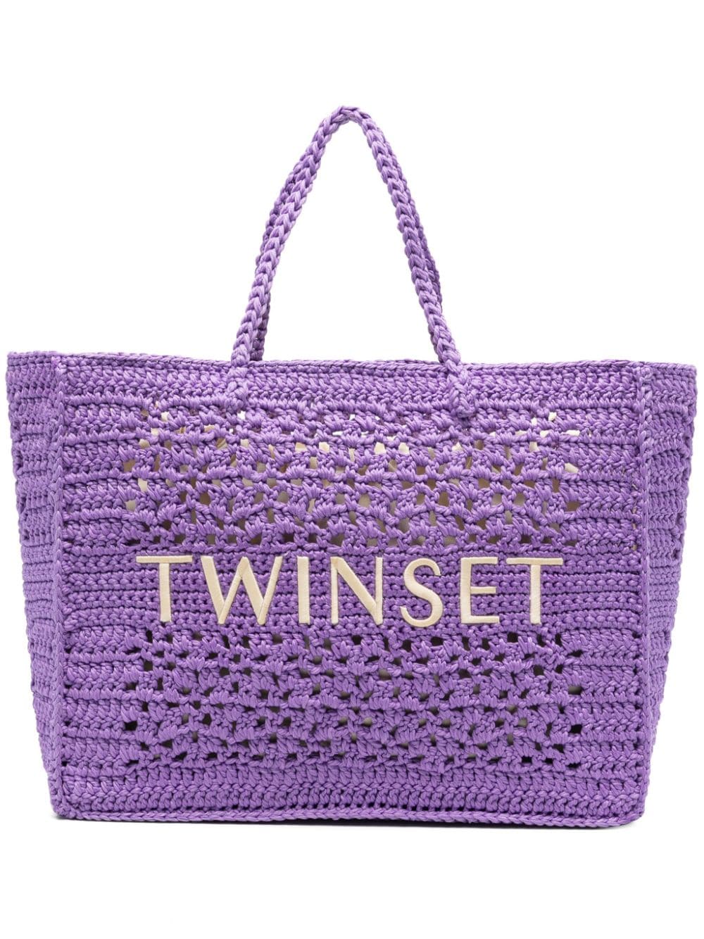 TWINSET crochet-knit tote bag - Purple von TWINSET