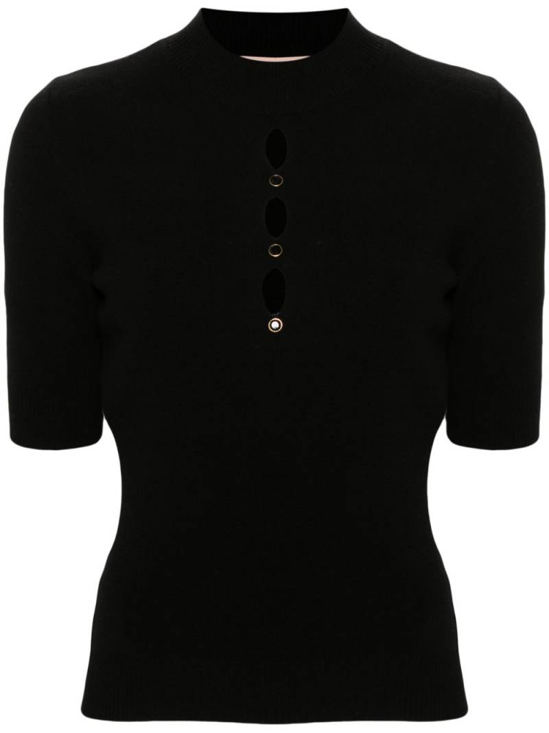 TWINSET crystal-embellished knitted top - Black von TWINSET