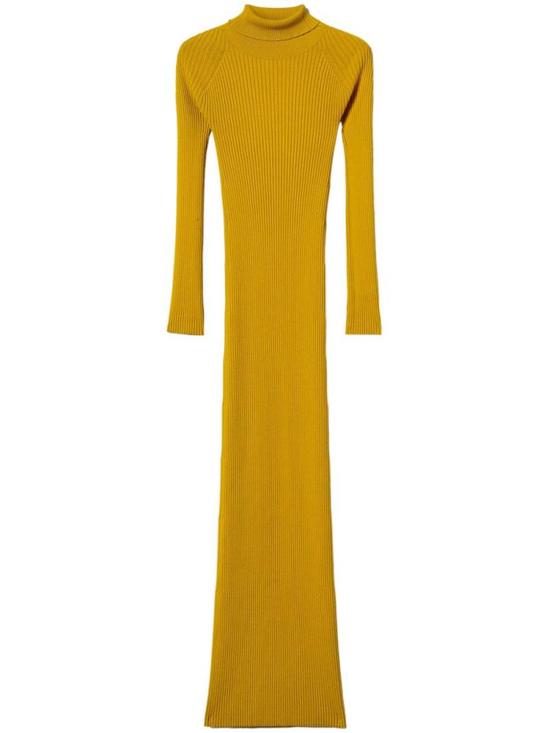 TWINSET cut-out knitted maxi dress - Yellow von TWINSET