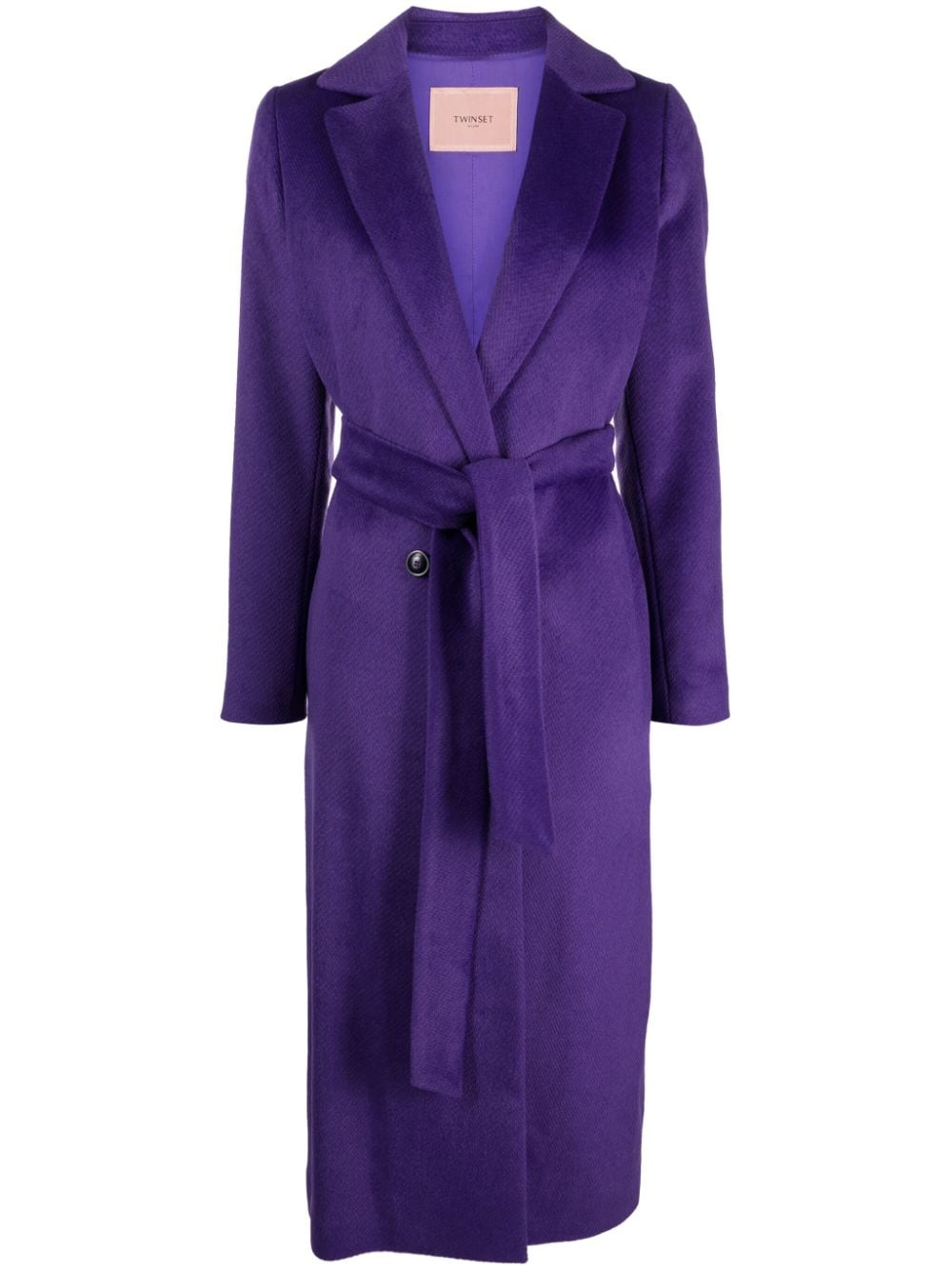 TWINSET double-breasted belted coat - Purple von TWINSET