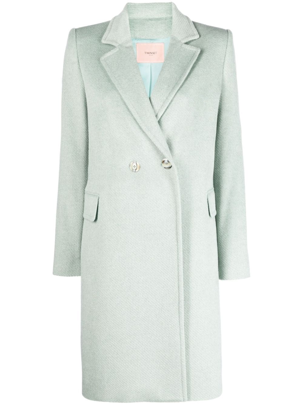 TWINSET double-breasted midi coat - Green von TWINSET