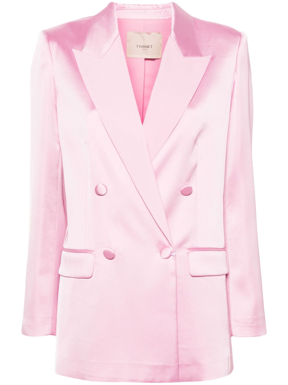 TWINSET double-breasted satin blazer - Pink von TWINSET