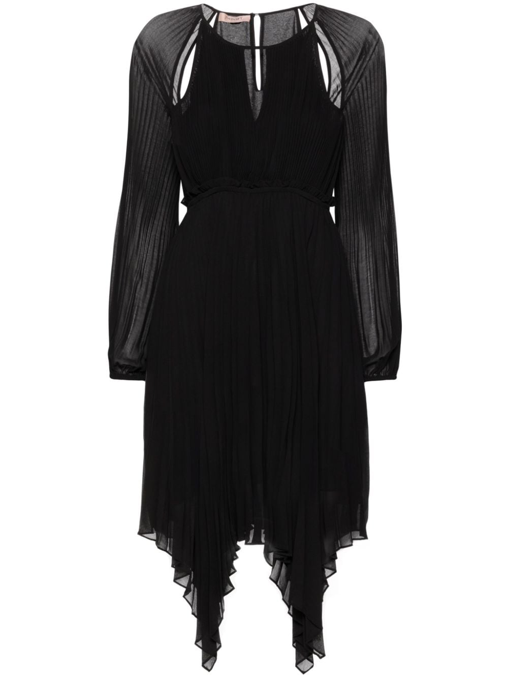 TWINSET draped ruffled dress - Black von TWINSET