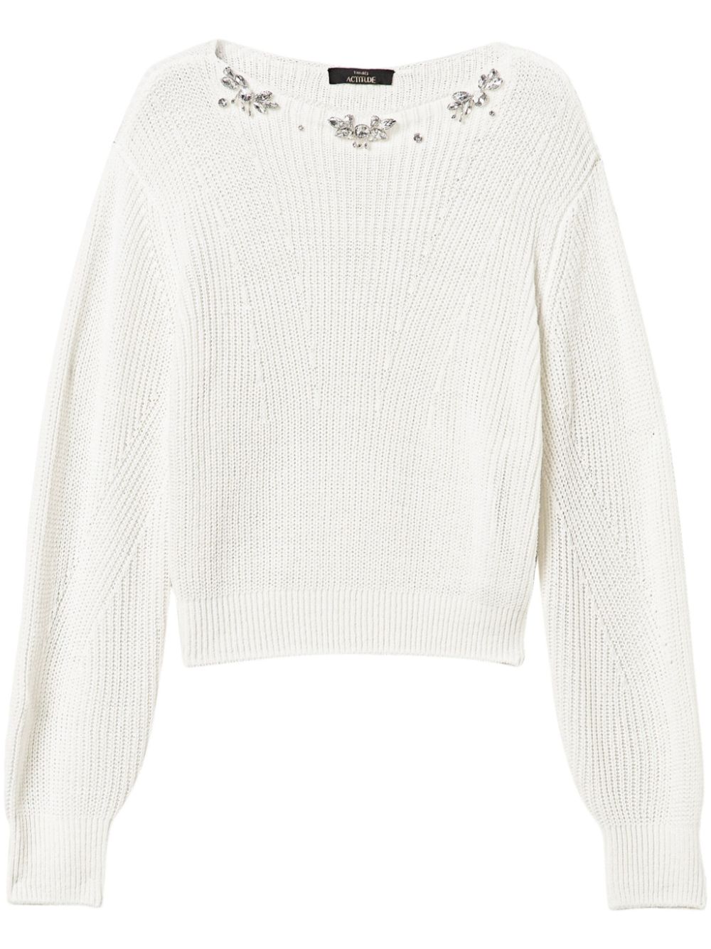 TWINSET embellished knitted jumper - White von TWINSET