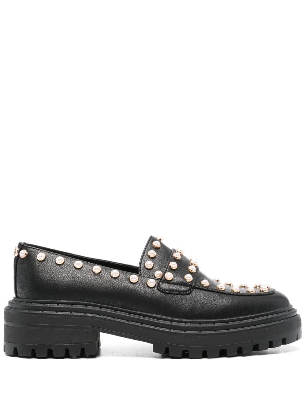 TWINSET embellished leather loafers - Black von TWINSET