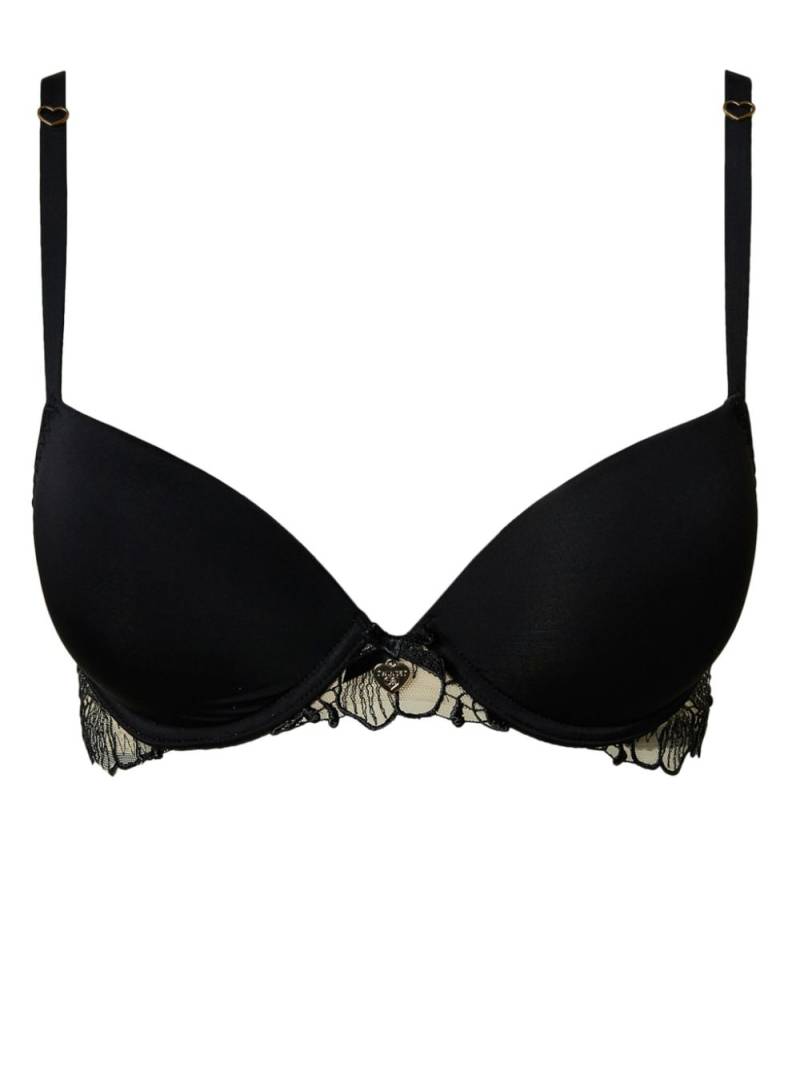 TWINSET embroidered charmeuse push-up bra - Black von TWINSET