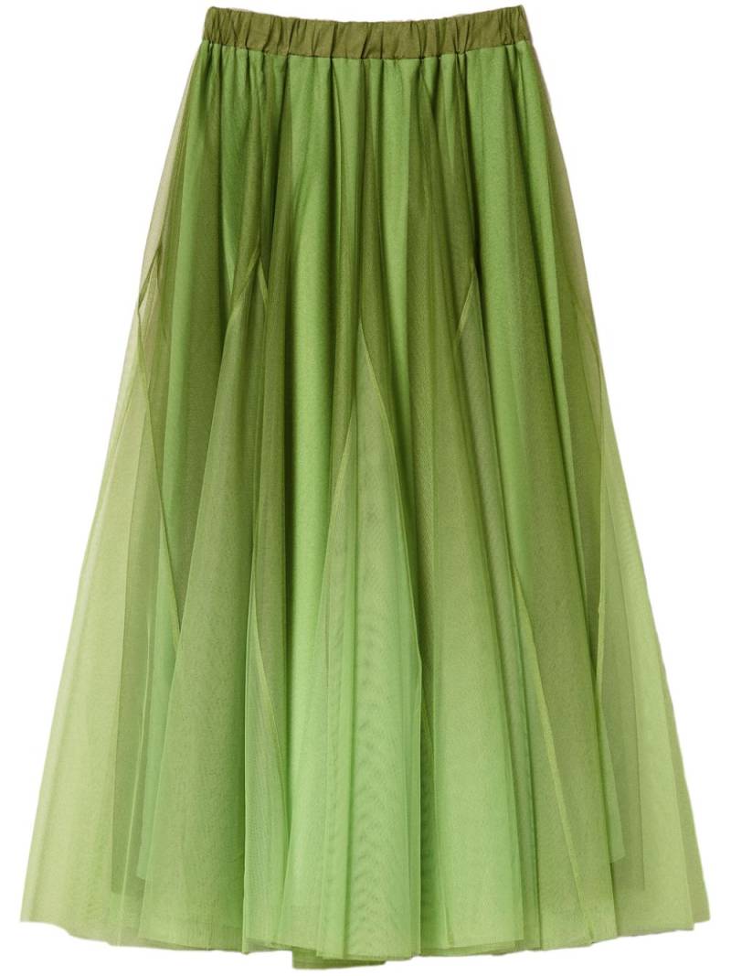 TWINSET fadeout-printed tulle skirt - Green von TWINSET