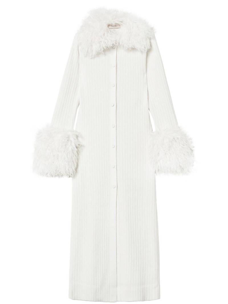 TWINSET faux-fur cardi dress - White von TWINSET