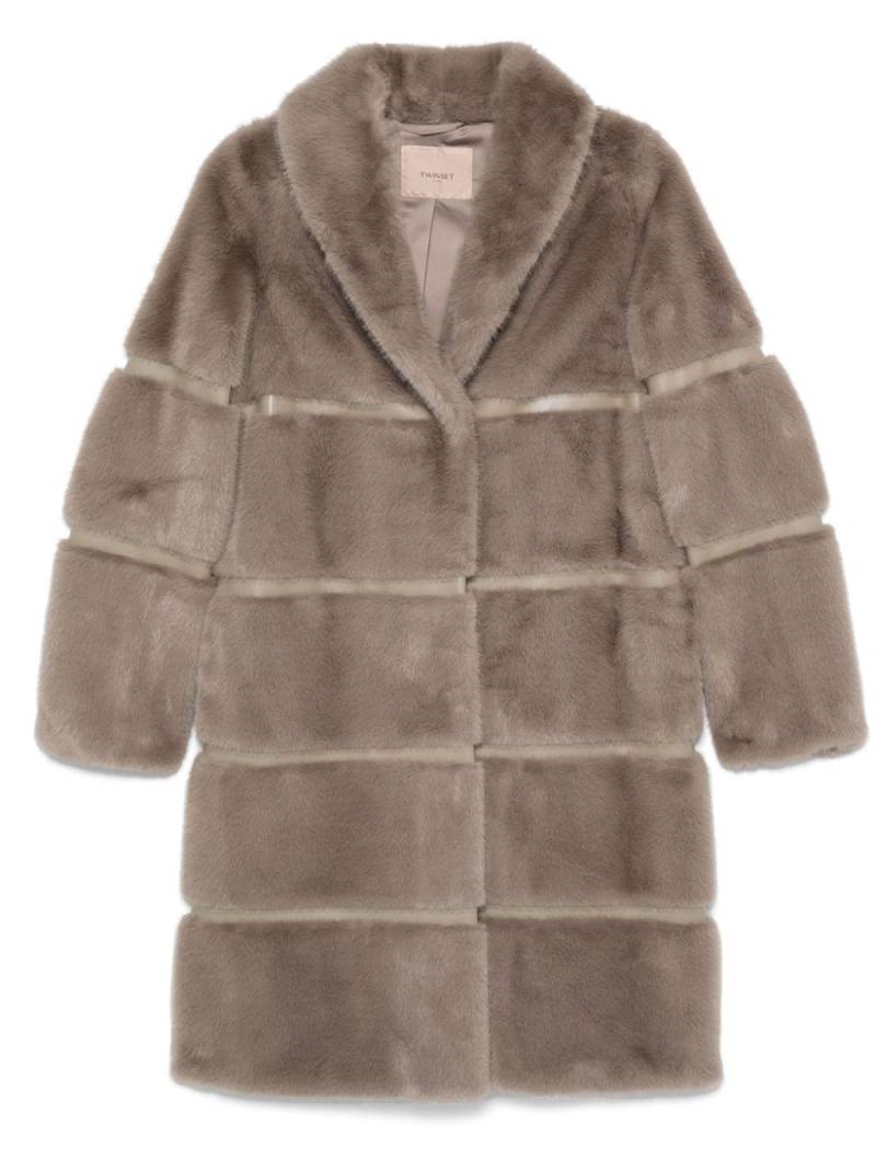 TWINSET faux-shearling coat - Neutrals von TWINSET