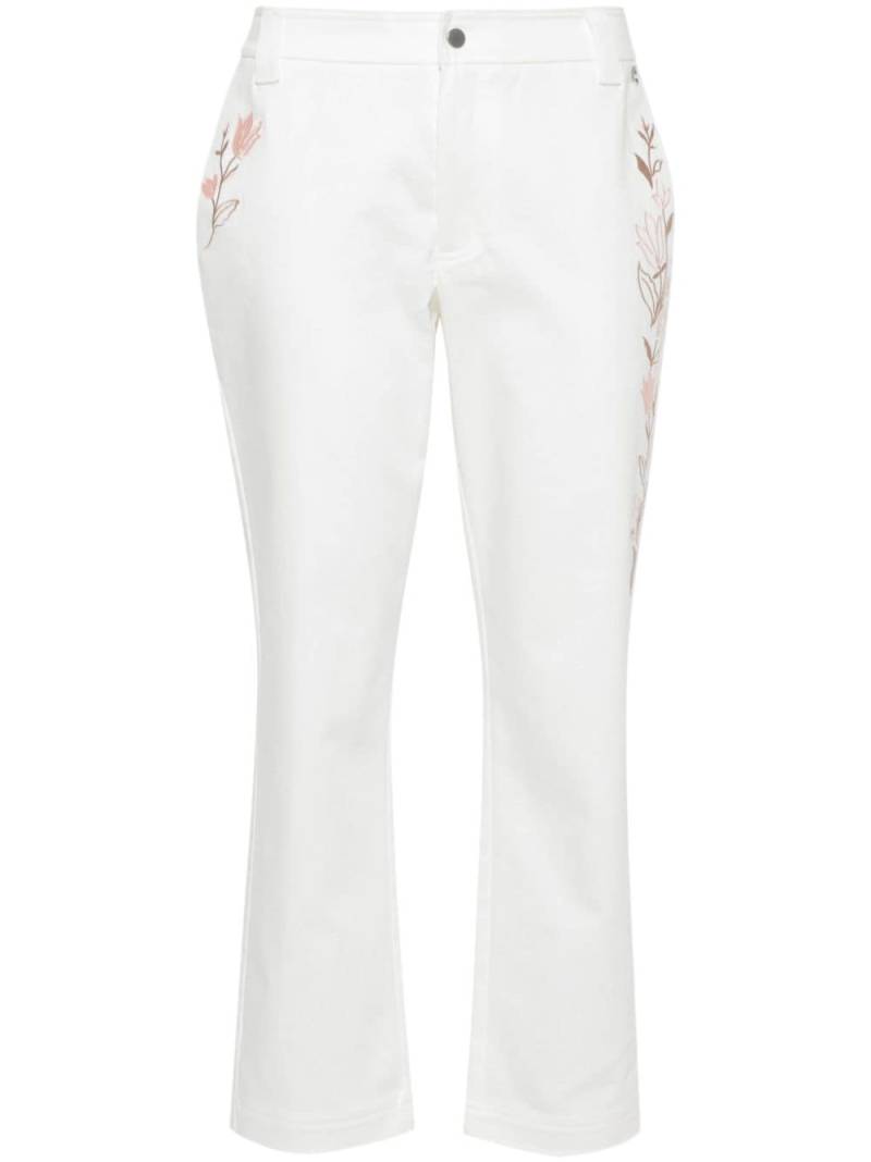 TWINSET floral-embroidery trousers - White von TWINSET