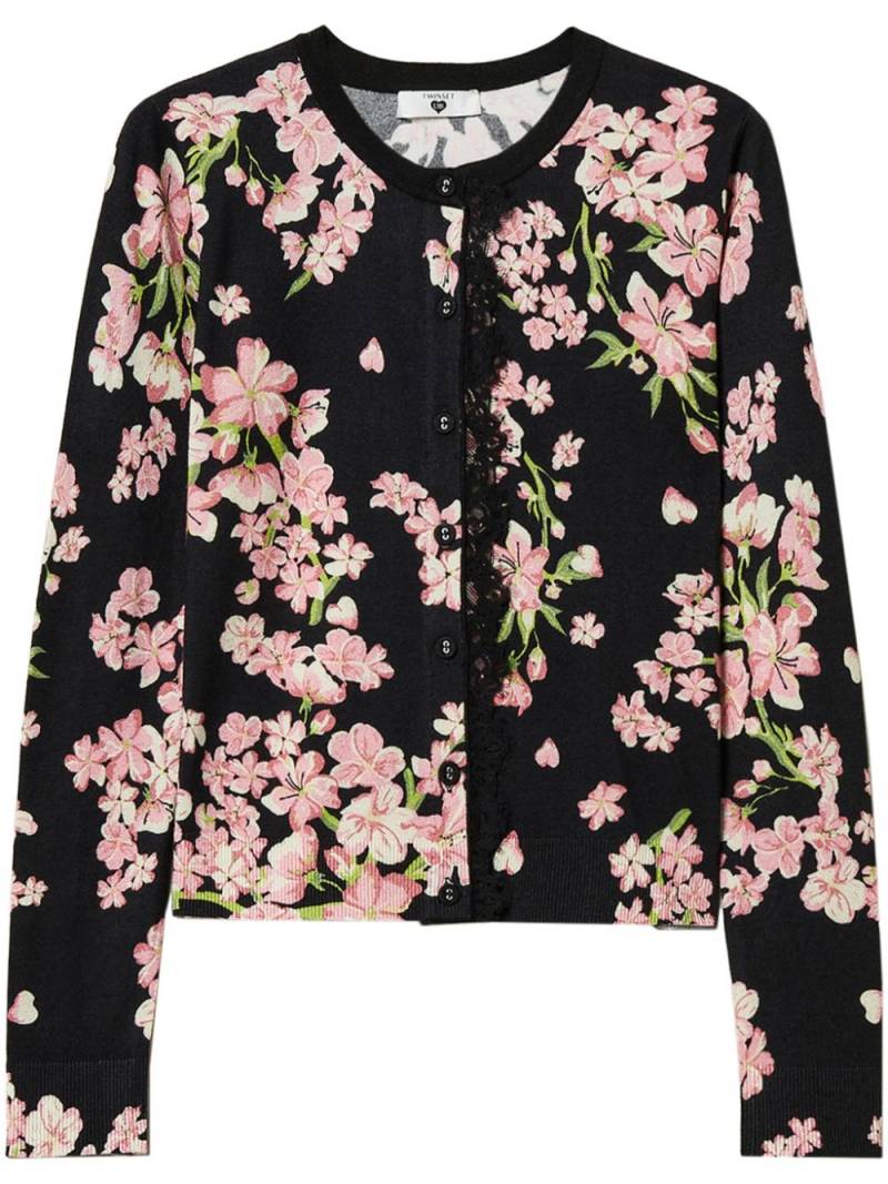 TWINSET floral-print cardigan - Black von TWINSET