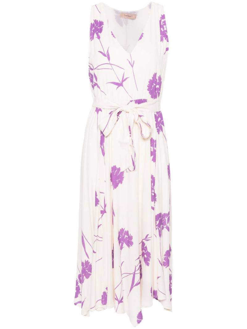 TWINSET floral-print crepe maxi dress - Neutrals von TWINSET