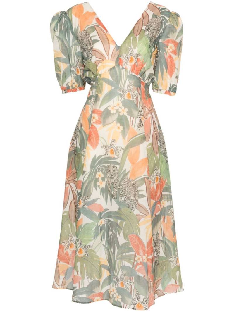 TWINSET floral-print midi dress - Green von TWINSET