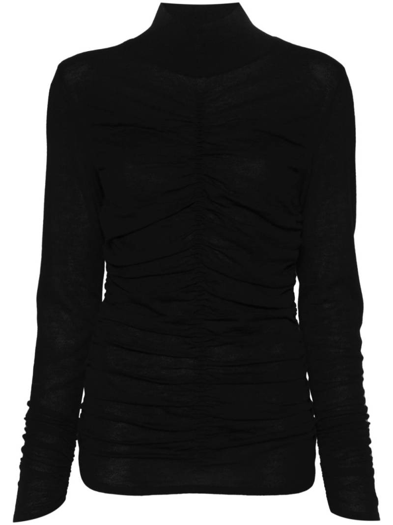 TWINSET gathered roll-neck sweater - Black von TWINSET