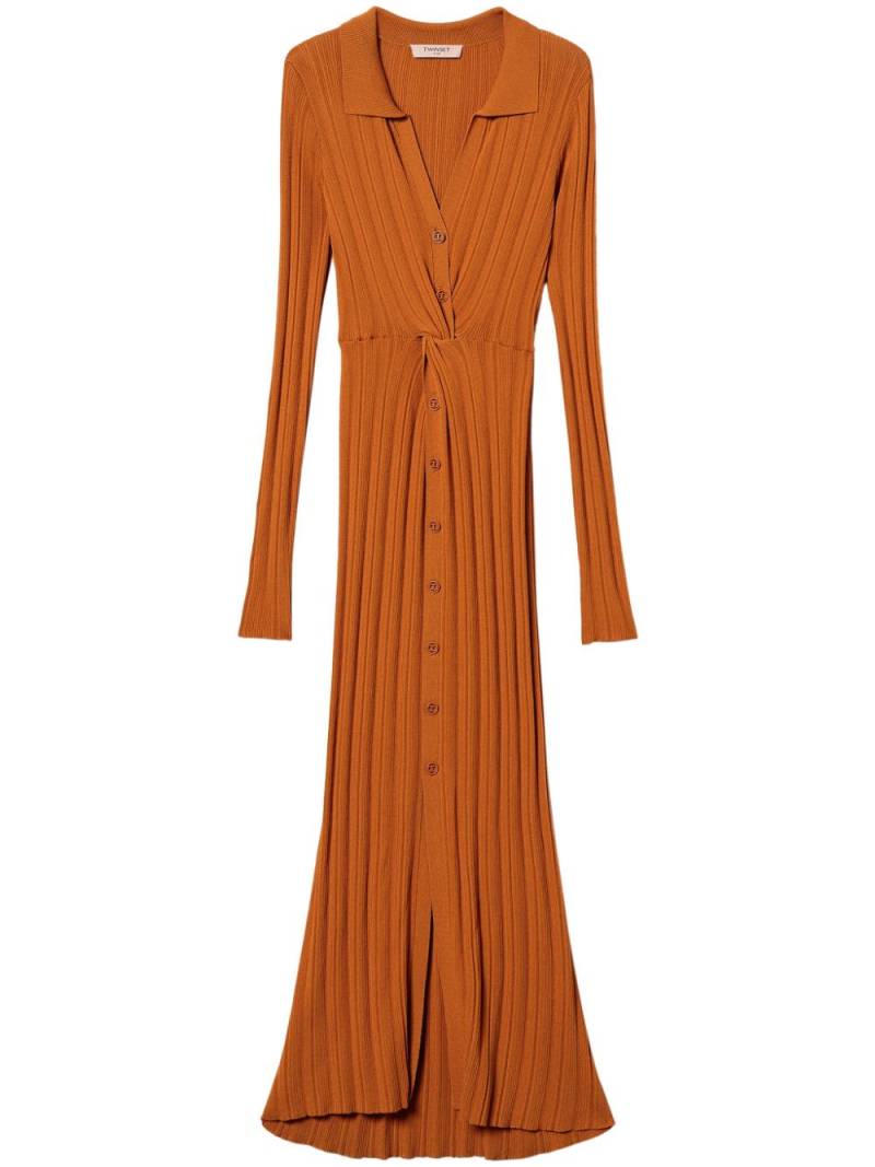 TWINSET gathering-detailing dress - Orange von TWINSET