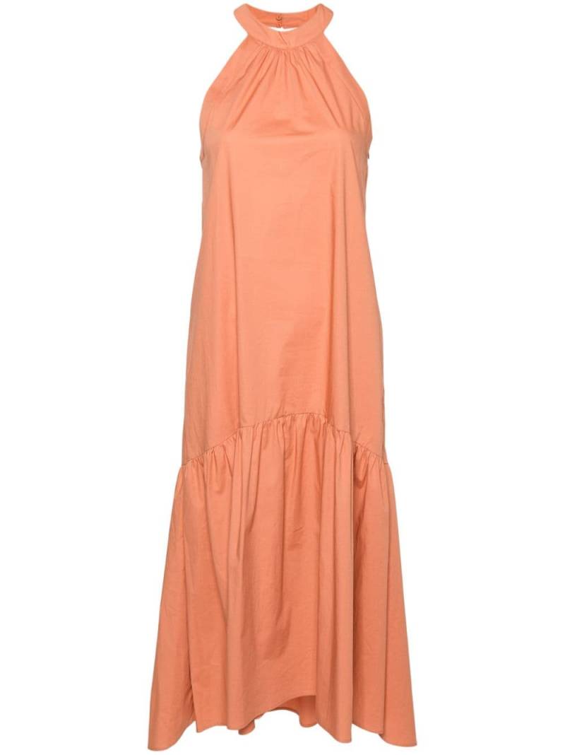 TWINSET halterneck cotton maxi dress - Orange von TWINSET