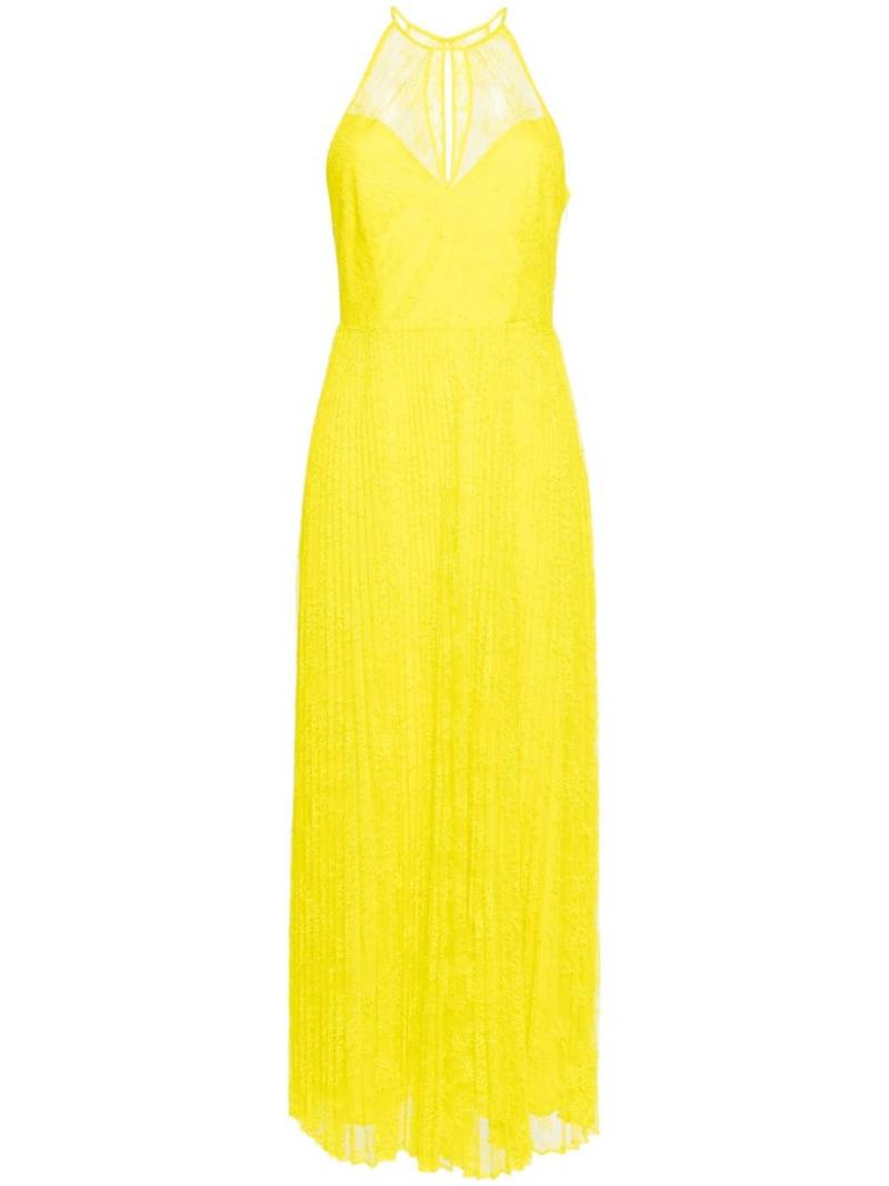 TWINSET halterneck lace gown - Yellow von TWINSET