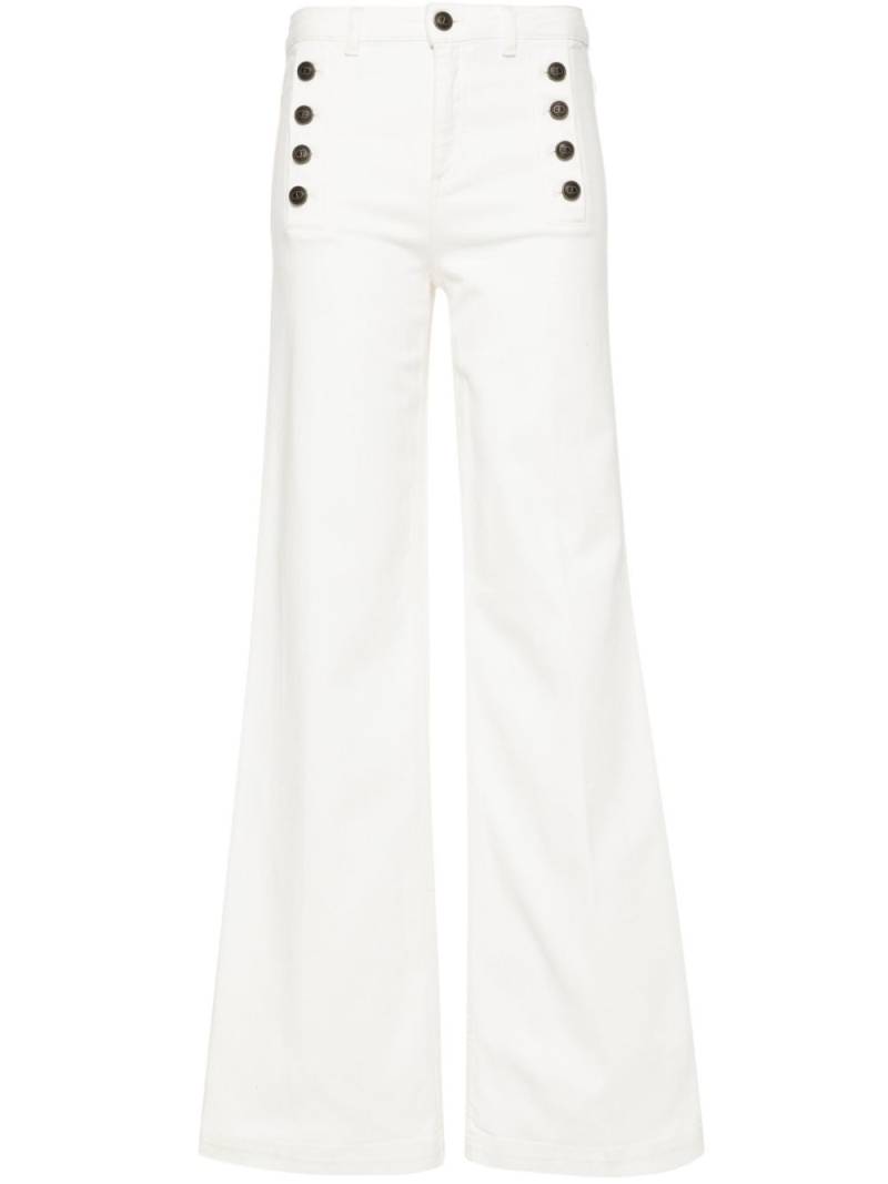 TWINSET high-rise flared jeans - White von TWINSET