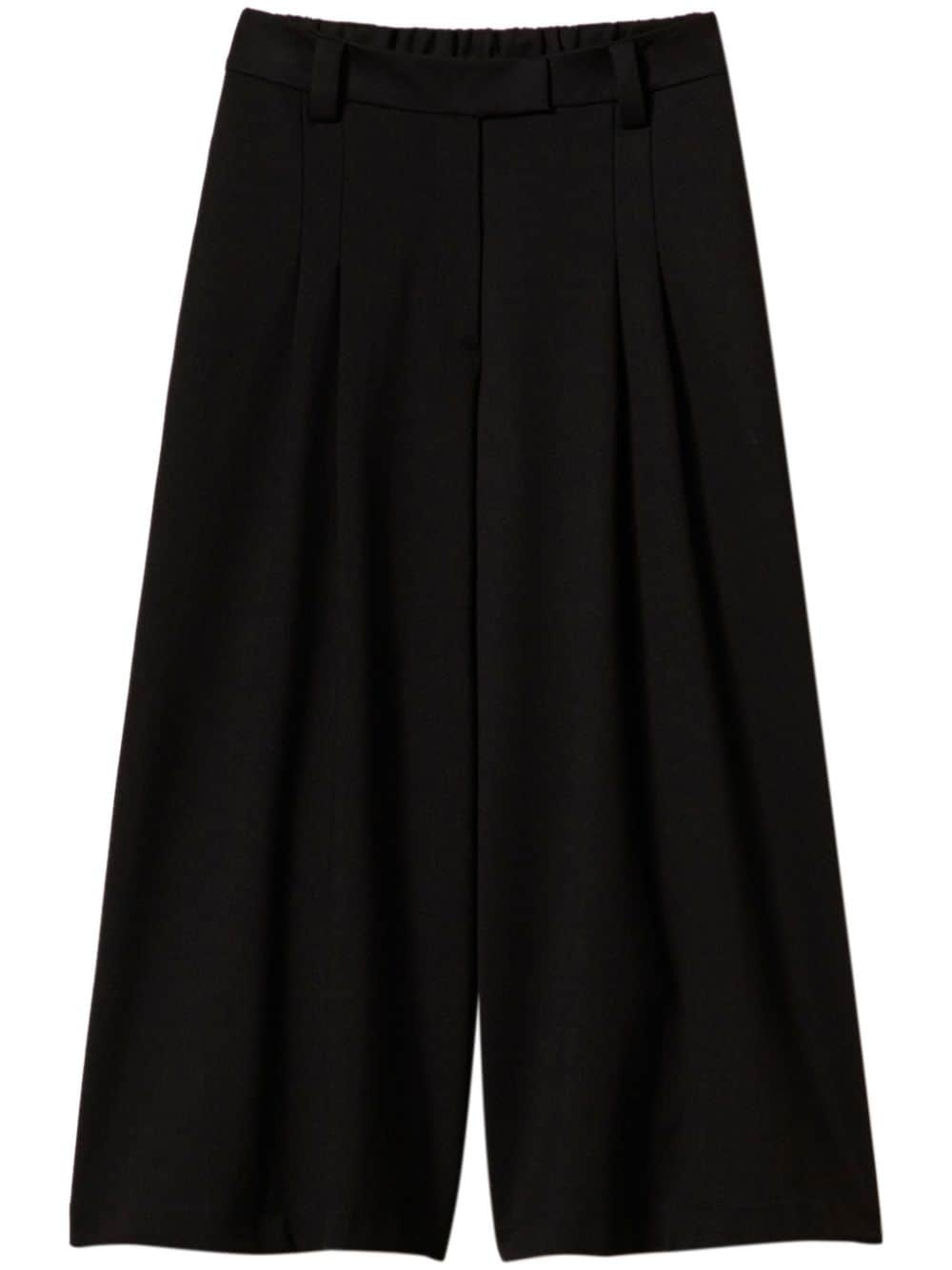 TWINSET high-waisted cropped trousers - Black von TWINSET