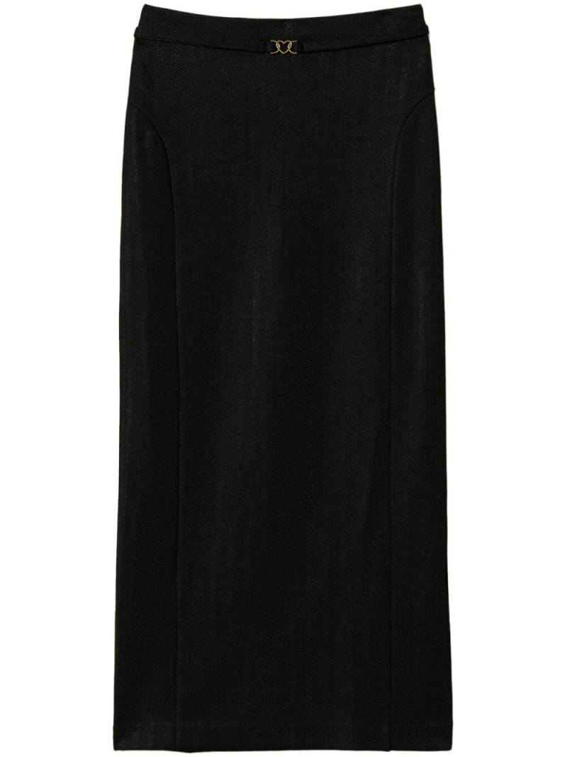 TWINSET jacquard midi skirt - Black von TWINSET