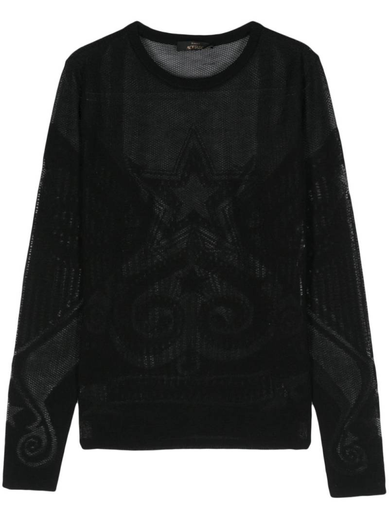 TWINSET jacquard star-motif jumper - Black von TWINSET