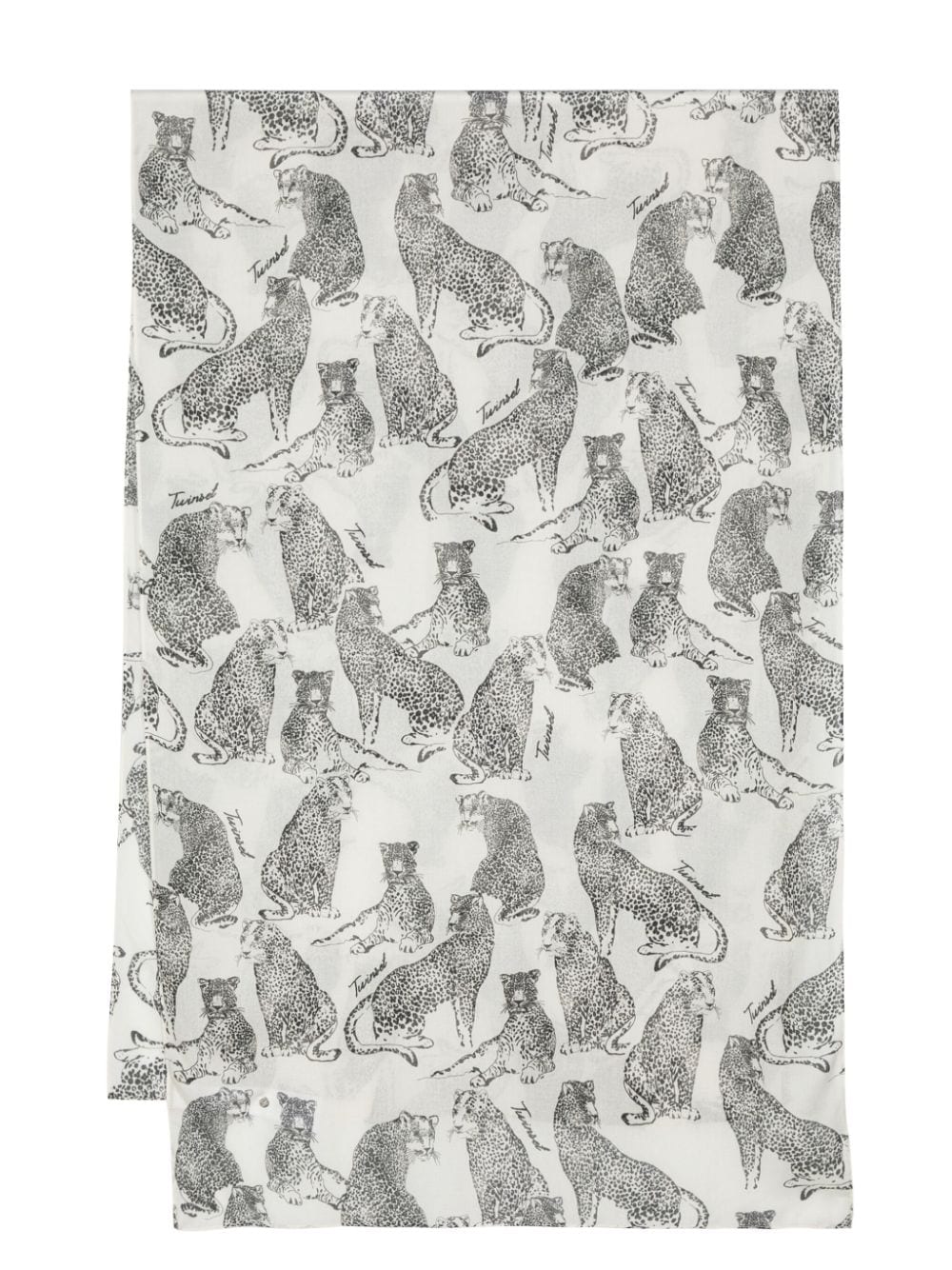 TWINSET jaguars-print scarf - White von TWINSET