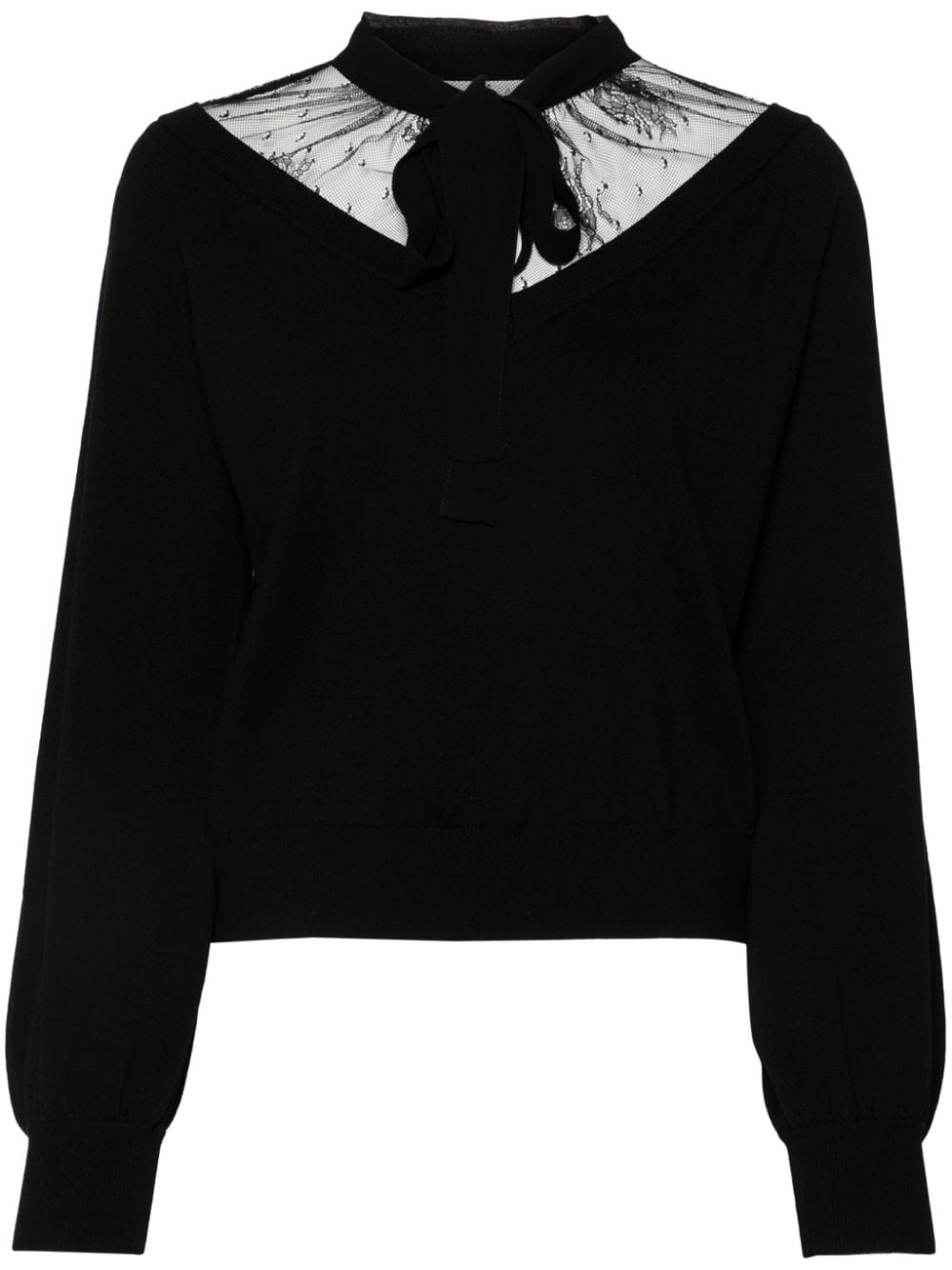 TWINSET lace sweater - Black von TWINSET