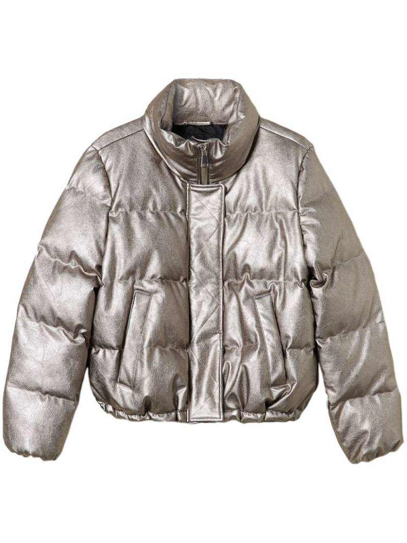 TWINSET laminated puffer jacket - Grey von TWINSET