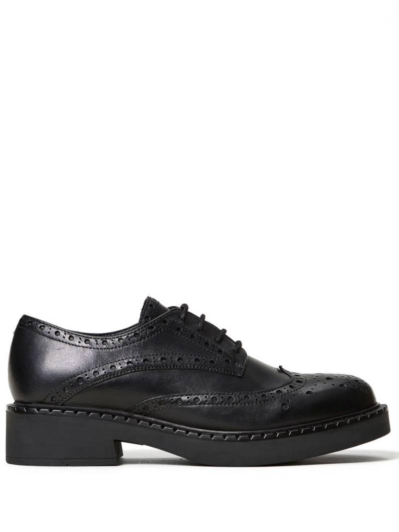 TWINSET leather lace-up shoes - Black von TWINSET