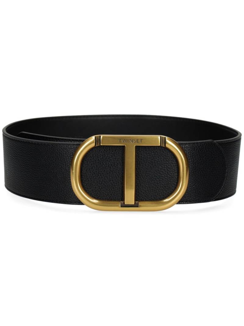 TWINSET logo-buckle belt - Black von TWINSET