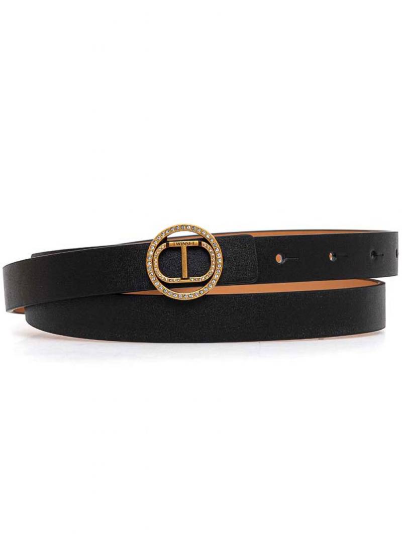 TWINSET logo-buckle belt - Black von TWINSET