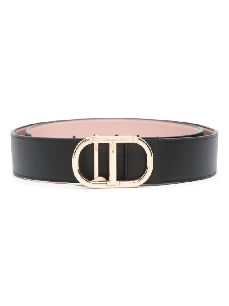 TWINSET logo-buckle reversible belt - Black von TWINSET