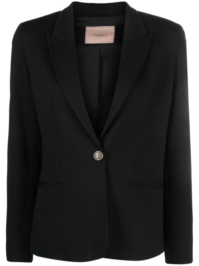 TWINSET logo-buttons single-breasted blazer - Black von TWINSET