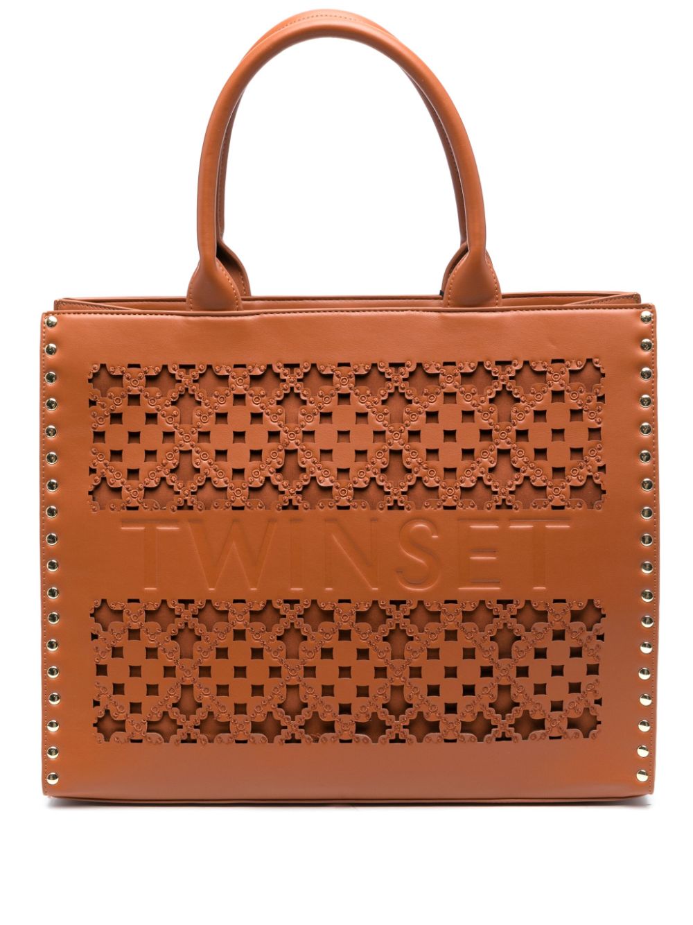 TWINSET logo-debossed tote bag - Brown von TWINSET