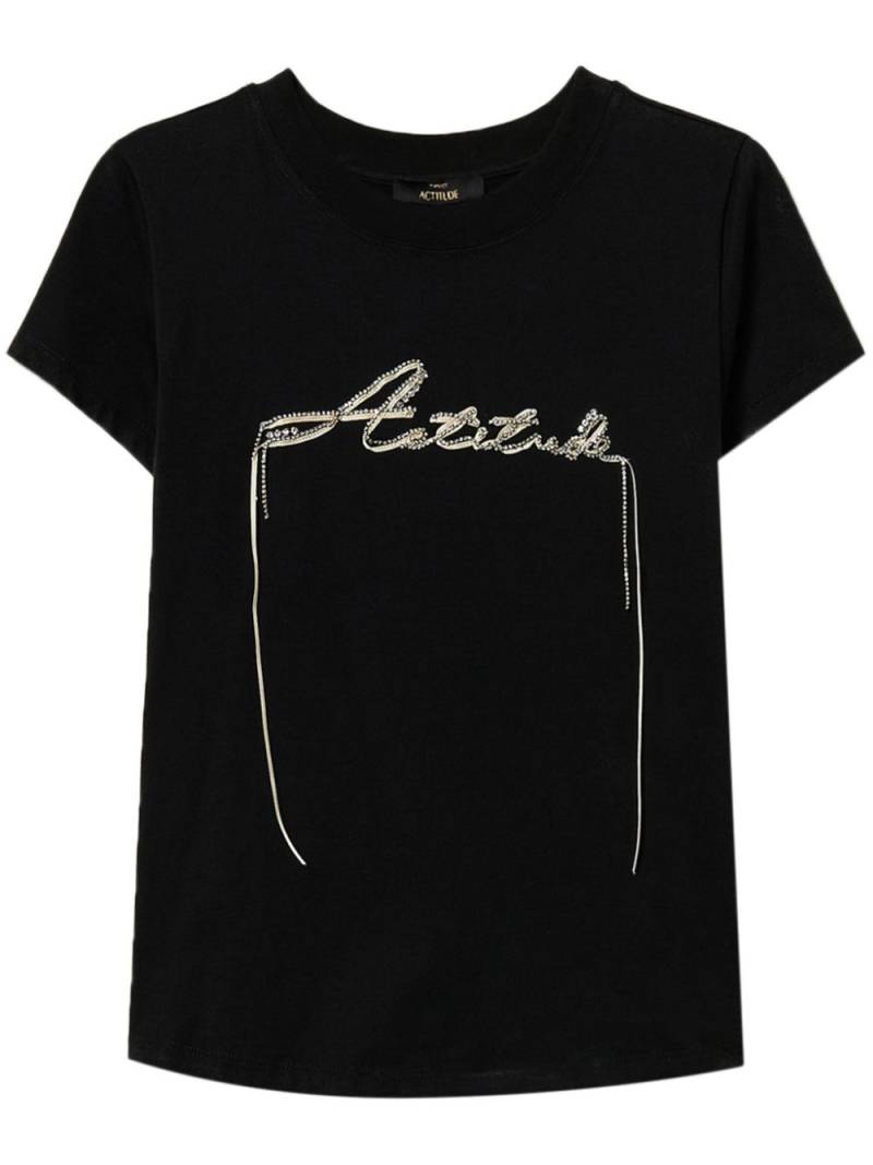 TWINSET logo-embellished T-shirt - Black von TWINSET