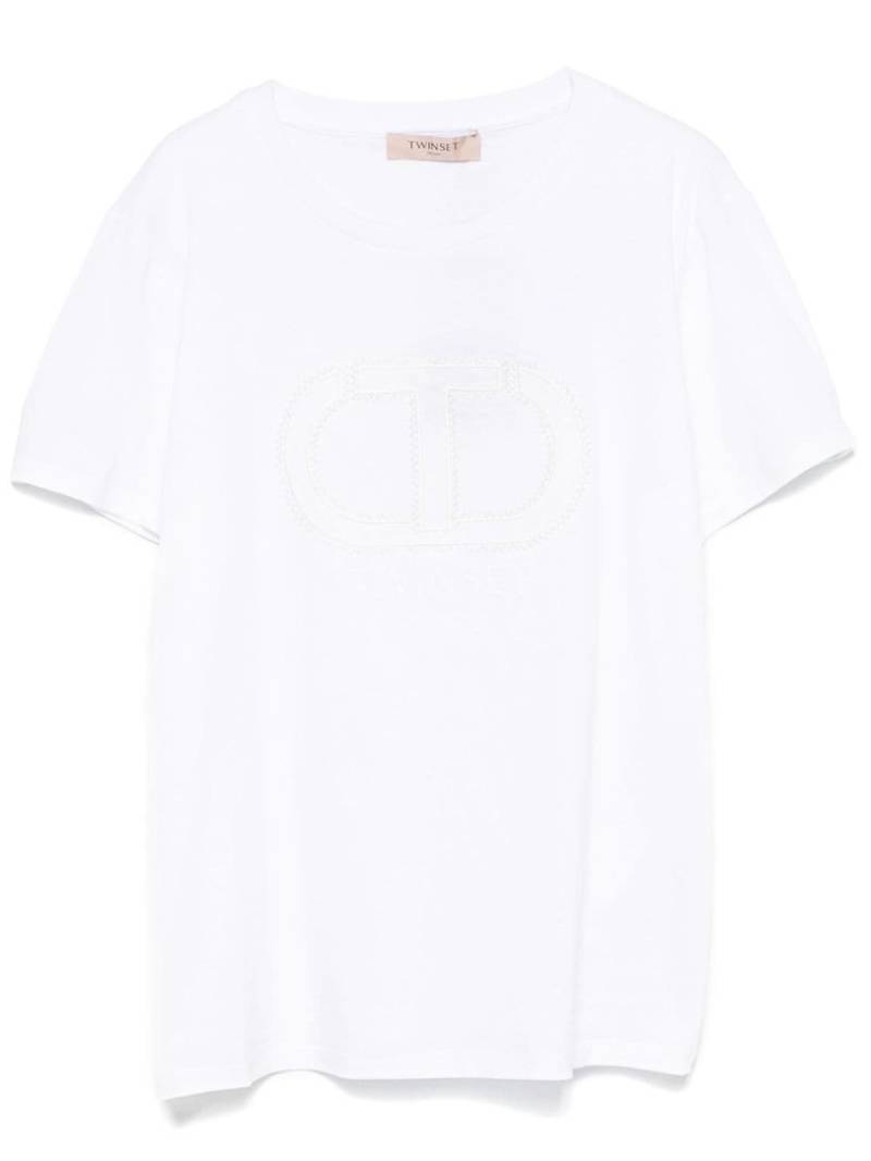 TWINSET logo-embroidered T-shirt - White von TWINSET