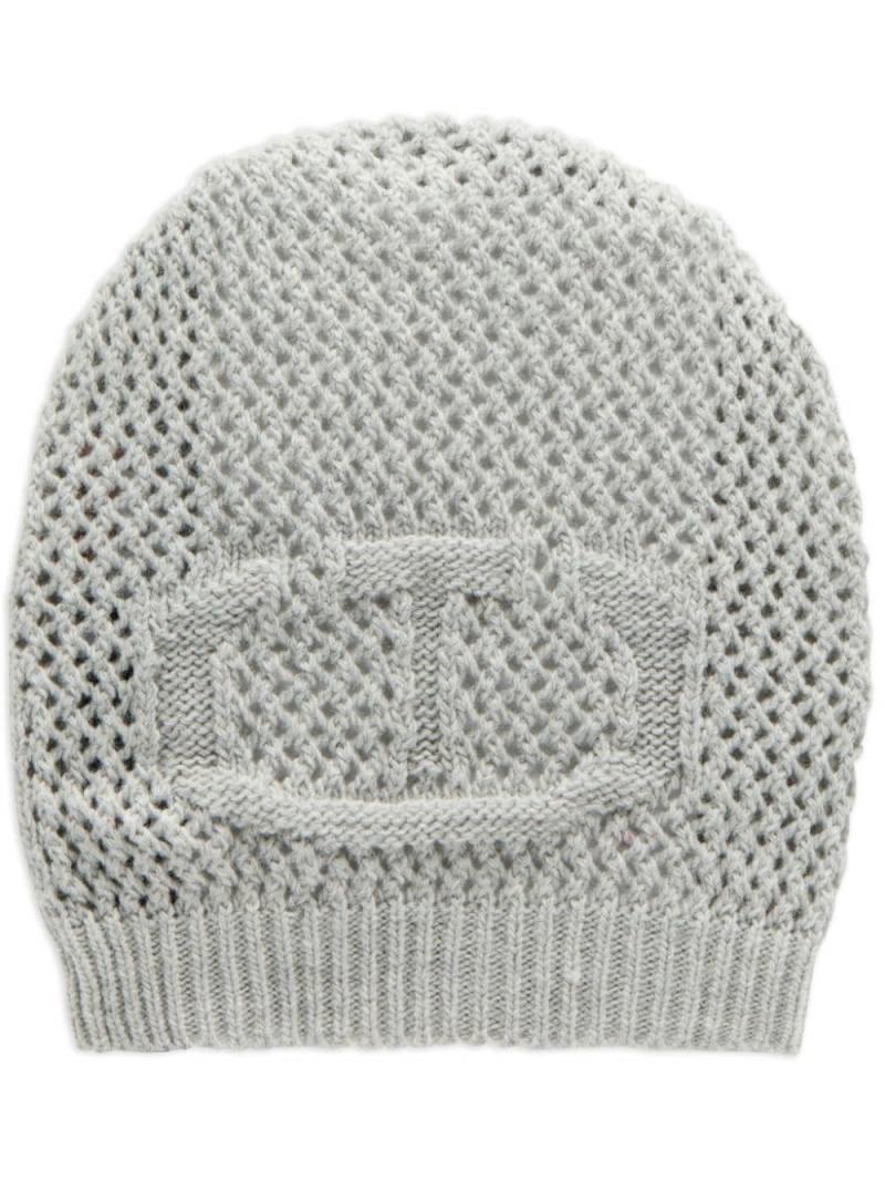 TWINSET logo-embroidered beanie - Grey von TWINSET