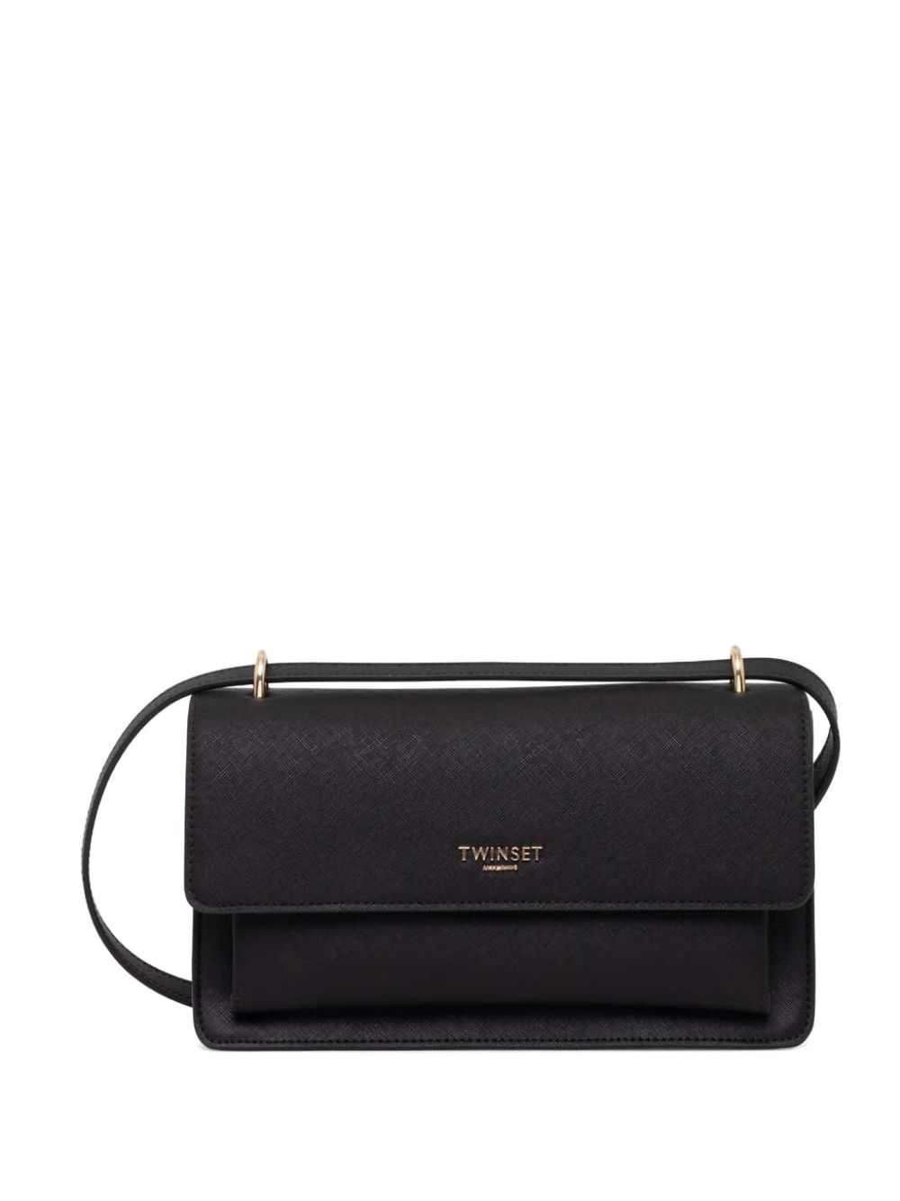 TWINSET logo-lettering crossbody bag - Black von TWINSET